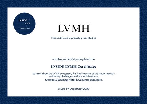 lvmh certificate course.